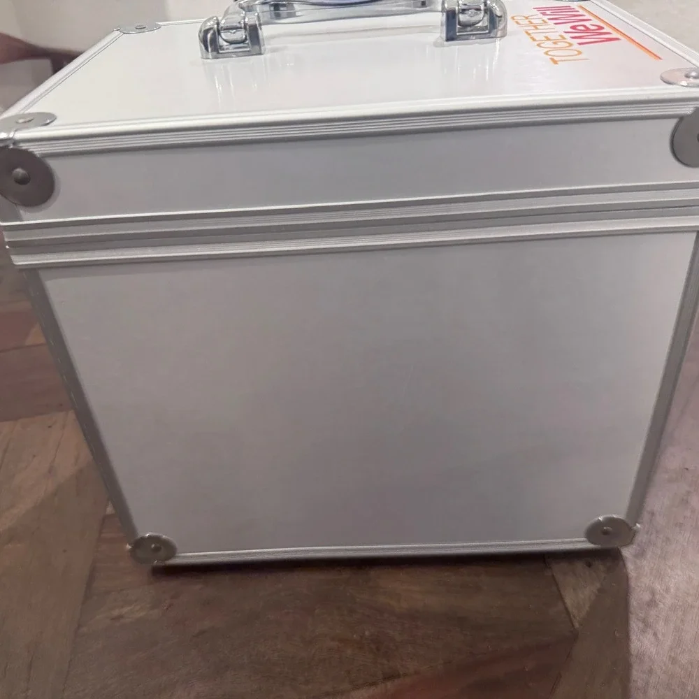Aluminum Storage Case Silver Together We Will Hard Shell Latch Box Handle